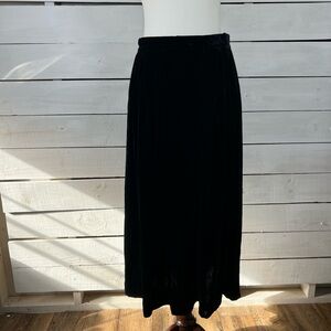 Christian Dior Black Velvet Maxi Skirt true vintage